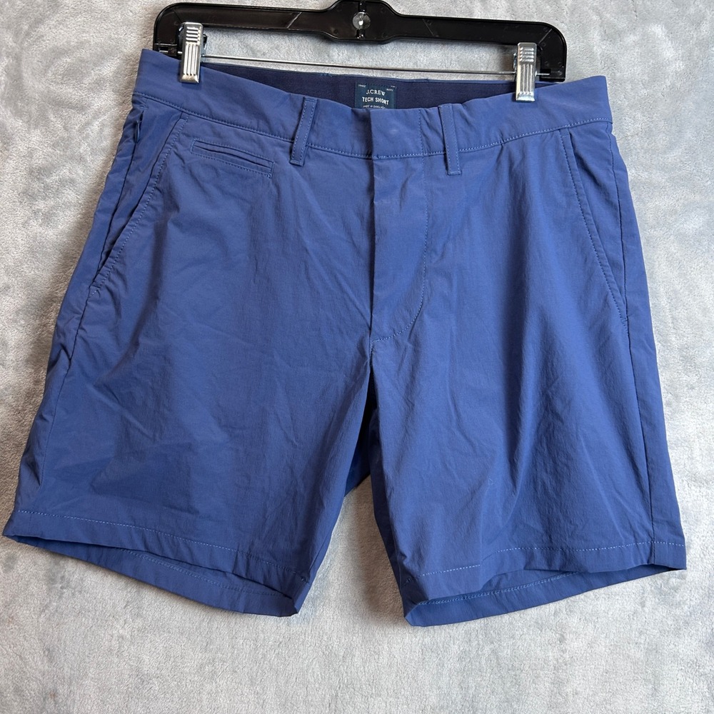 J.Crew Tech Short Mens 34 Blue Performance Stretch Moisture Wicking